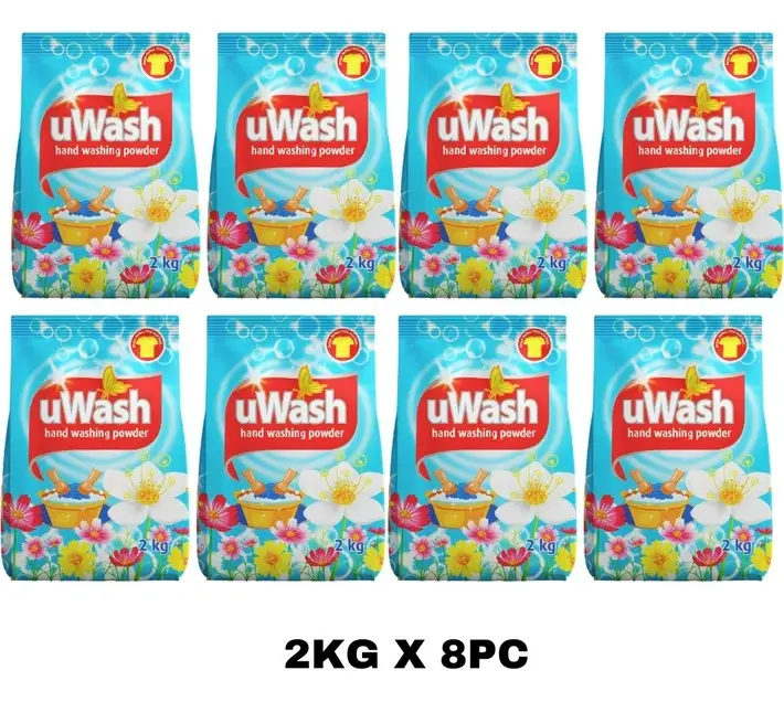 2kg x 8pc uWash hand washing powder
