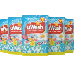 500g x 32 Pack uWash Hand Washing Powder  - Compact, Effective, and Fragrant Laundry Solution